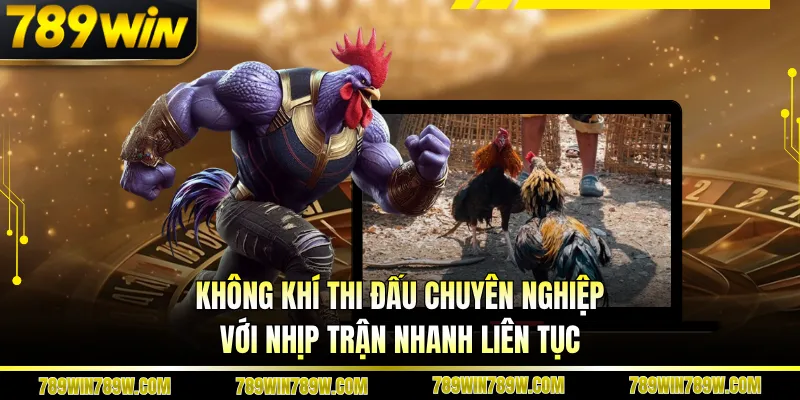 Không khí thi đấu chuyên nghiệp với nhịp trận nhanh liên tục